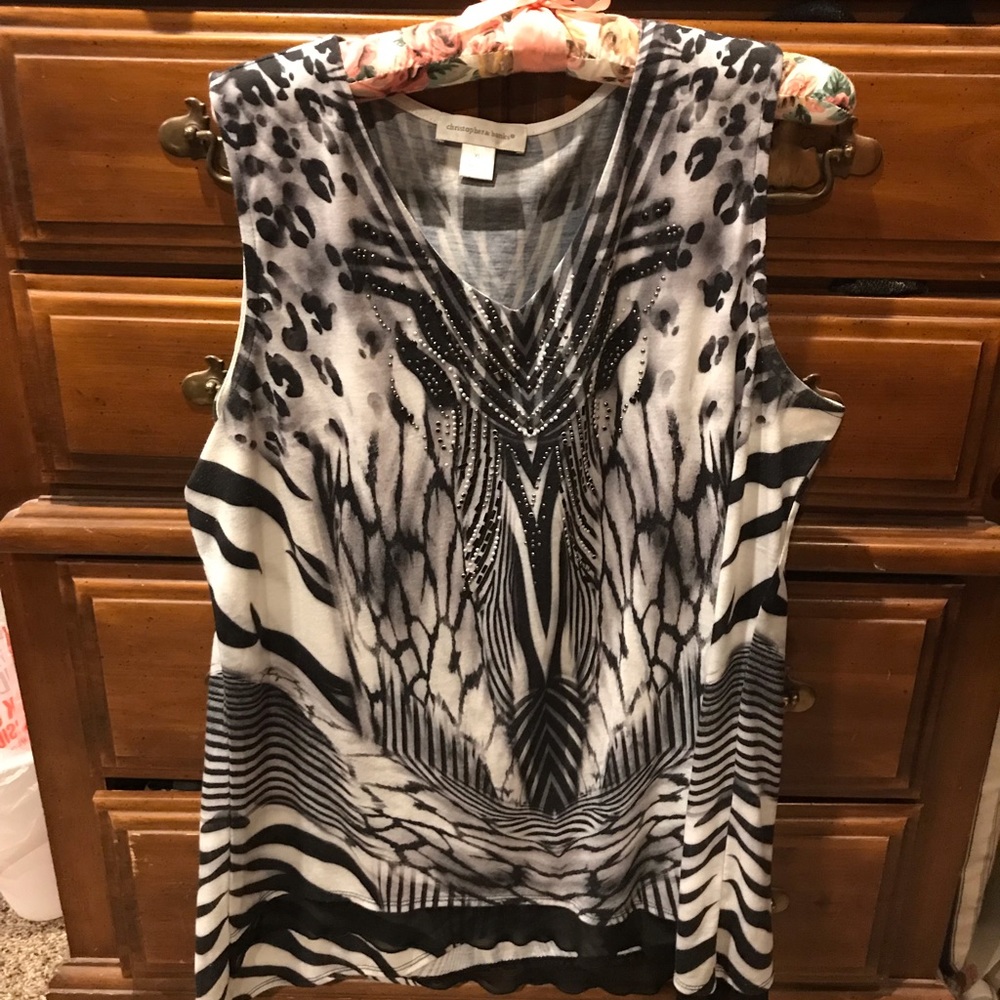 Christopher and Banks Black And White tank